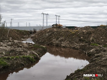 Вокруг нее&nbsp;— горы земли | Источник: Михаил Мечев / MSK1.RU