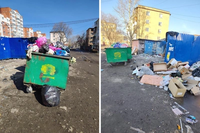 В Омске жители жалуются на нерегулярный вывоз мусора