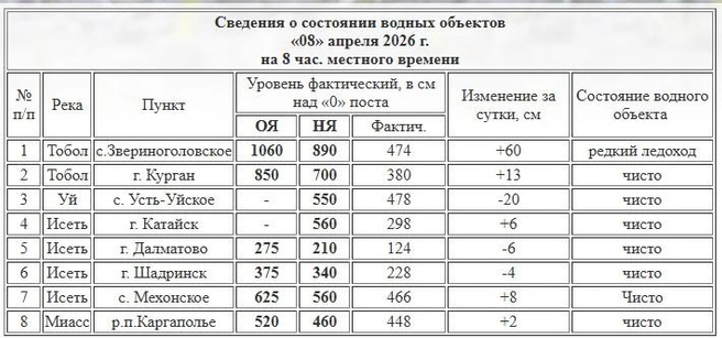 Источник: скрин с сайта Курганского ЦГМС