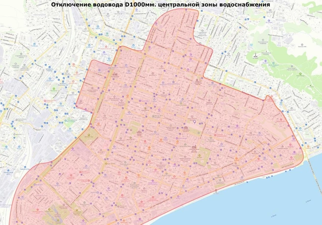 Зона отключения холодной воды 14 октября | Источник: МУПП «Саратовводоканал»