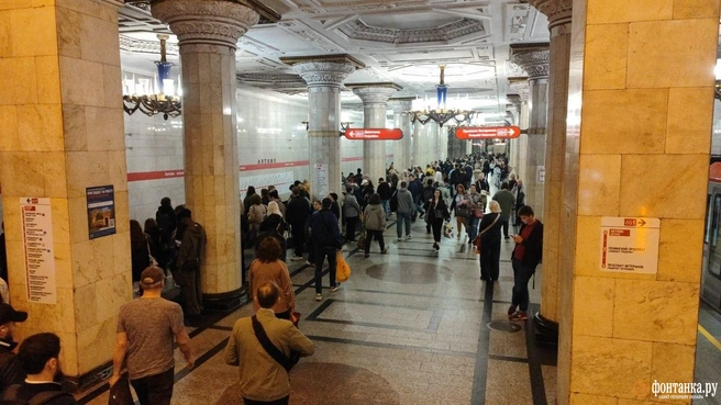 Петербуржцы показали, что происходит на красной ветке, где встали поезда | Источник: читатель «Фонтанки»