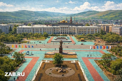 Площадь Ленина в Чите получит мраморные парапеты к юбилею