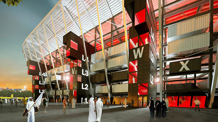 В Катаре построят футбольный стадион из грузовых контейнеров