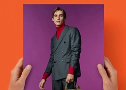 Сын Умы Турман Левон Хоук позирует в кампейне Prada вместе с Хантер Шафер