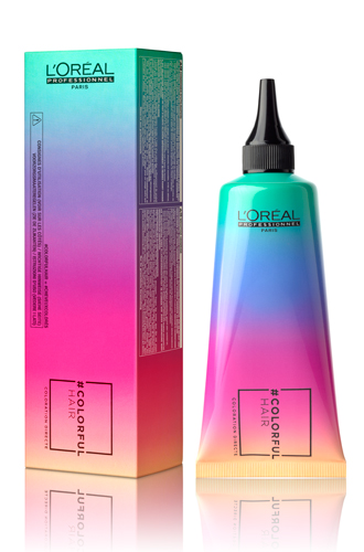 ColorfulHair, L'Oreal Professionnel«Макияж для волос» в формуле полуперманентного красителя. Полностью смывается в среднем после 15 применений шампуня. Разные оттенки.