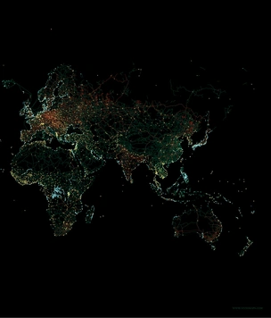 8 карт, на которых показана вся инфраструктура Земли