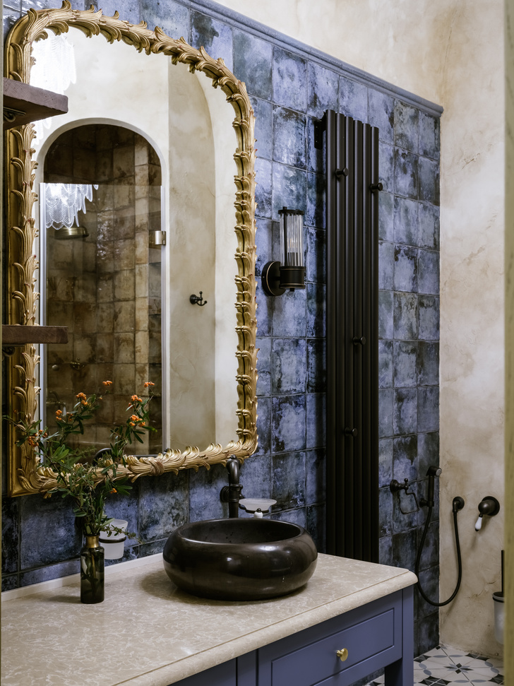 Синяя ванная комната: 75 идей дизайна (фото)