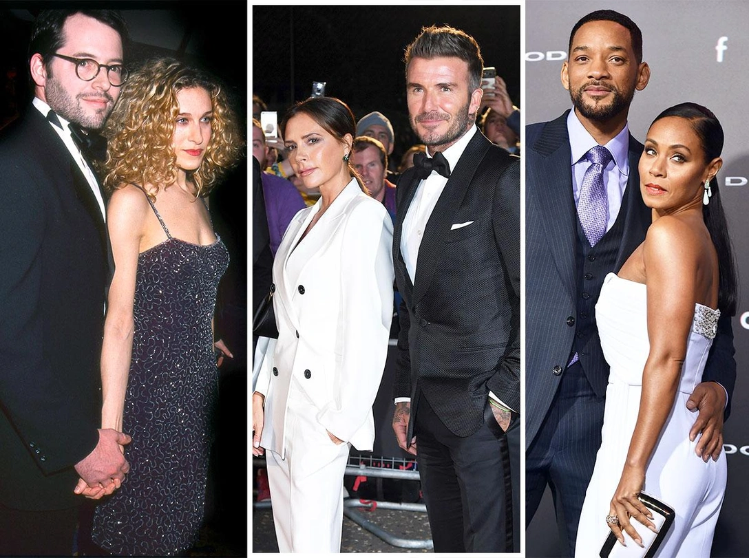 Сара Джессика Паркер и Мэттью Бродерик, Дэвид и Виктория Бэкхэм, Уилл и Джада Смит | marieclaire.ru