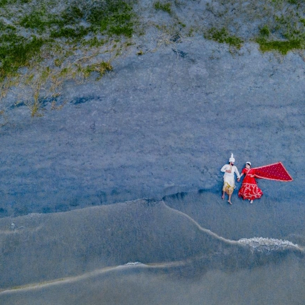 Финалист в номинации «Свадебное фото» | Источник: Chinmoy Das / Drone Photo Awards 2025