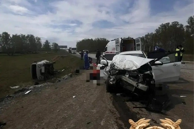 В Башкирии водитель Lada Xray погиб в лобовом ДТП