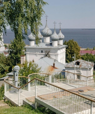 Новая лестница и смотровая площадка в Юрьевце