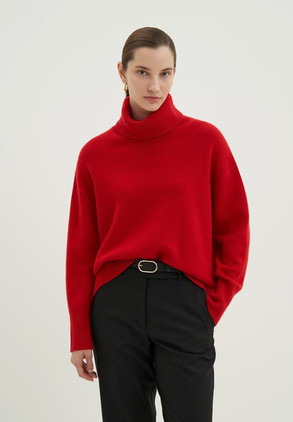 Красный свитер из шерсти и кашемира