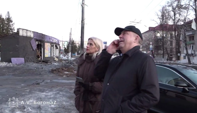 Кадр из видео в телеграм-канале Александра Богомаза | www.fontanka.ru