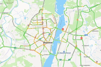 Воронеж скован шестибалльными пробками