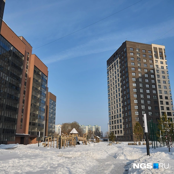 Двор для всех домов общий, внутри все, как обычно: места для отдыха и детская площадка | Источник: Александр Ощепков / NGS.RU