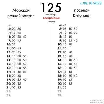 Расписание автобуса в воскресенье | Источник: ТК РИКО / Vk.com