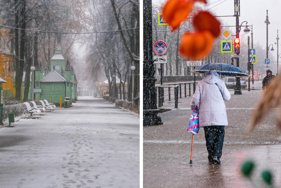 «Снег растаявший — он вода»: утренний фоторепортаж из заметённого центра Перми