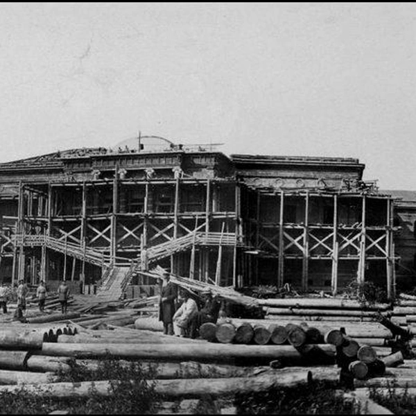 Строительство вуза (1880 год)  | Источник: tomsk-foto.tpu.ru