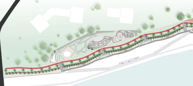 КРТ «Левобережный» предполагает строительство набережной, жилых домов, дошкольного образовательного учреждения, а также наземных и подземных парковок | Источник: www.city-n.ru