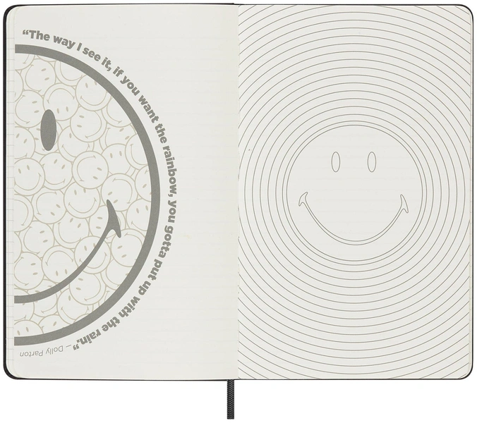 Блокнот Le Smiley Large, 176 стр., линейка, oleskine