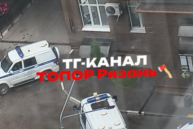 На место прибыла полиция | Источник: Телеграм-канал «Топор Рязань»