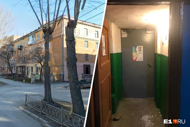 В старом четырехэтажном доме покрасили стены подъездов, но лучше от этого не стало | Источник: «Яндекс.Панорамы»; читатель E1.RU
