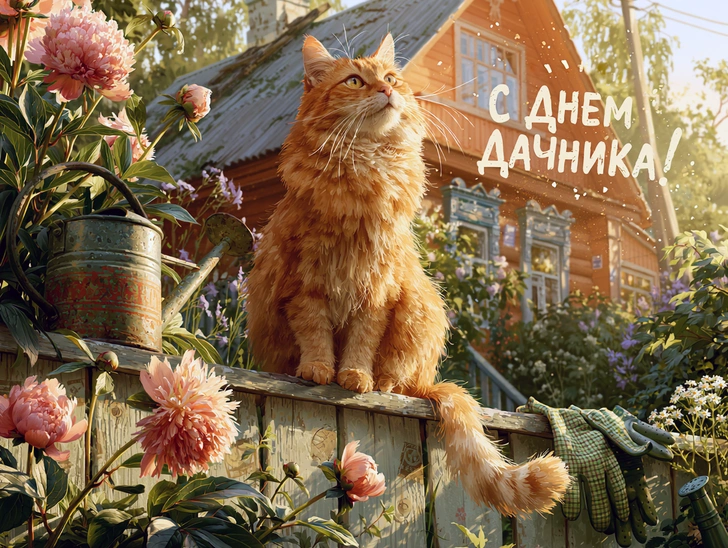 Дача, грядки, красота: красивые открытки ко Дню дачника | Источник: Анастасия Храбрая; изображение создано с помощью ИИ