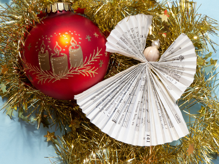 DIY Ангел Из Бумаги.Рождественский Ангел украшение декор поделки на Новый год.Origami Angel
