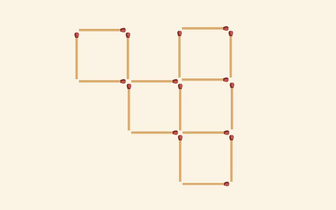 Задачка со спичками, которую вы решали в детстве: уберите только 1 спичку, чтобы осталось 4 квадрата