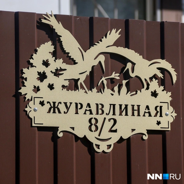 Самый красивый указатель на улице Журавлиной | Источник: Наталья Бурухина / NN.RU