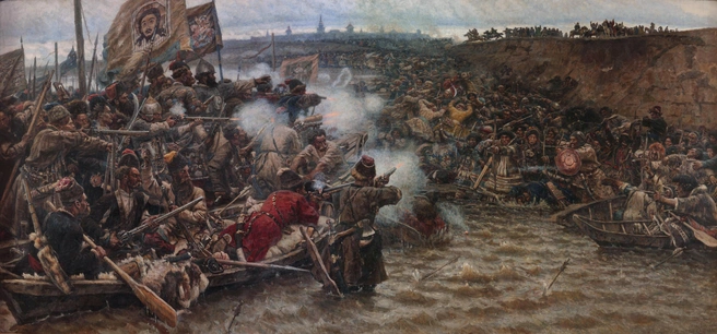 «Покорение Сибири Ярмарком» | Источник: Из коллекции Третьяковской галереи 