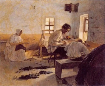 Источник: «Сапожники», 1875 год, Соловьев Лев Григорьевич / Третьяковская галерея, Москва