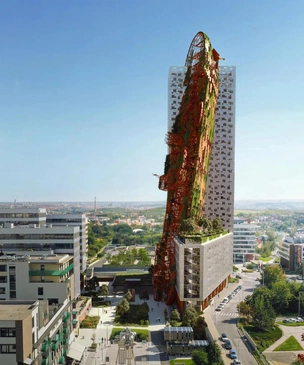 В Праге построят самую высокую башню в Чехии в виде затонувшего корабля