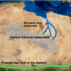Сахара с горами и реками