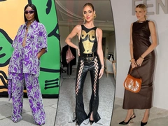 Кэмпбелл выбирает пальмы LV, Перминова — кожу Fendi: как дизайнерские вещи выглядят на звездах в жизни