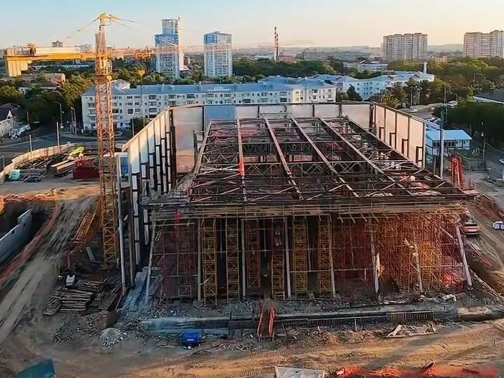 Стройку «Авроры» в Краснодаре впервые показали с высоты — видео