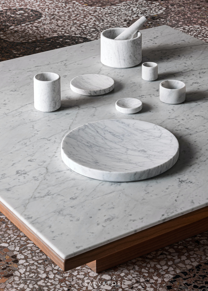 Минимализм и мрамор в новой коллекции посуды по дизайну Джона Поусона