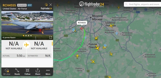Источник: flightradar24.com