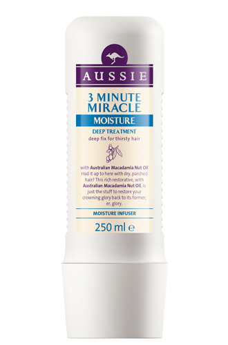 Интенсивный уход 3 MINUTE MIRACLE Moisture с маслом австралийского ореха Макадамия, Aussie
