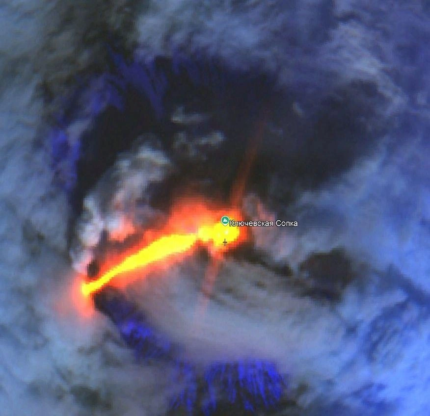 Вид со спутника | Источник: Super volcanology / Telegram