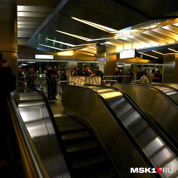 Люди толпятся за ограждениями | Источник: Дарья Шутова / MSK1.RU