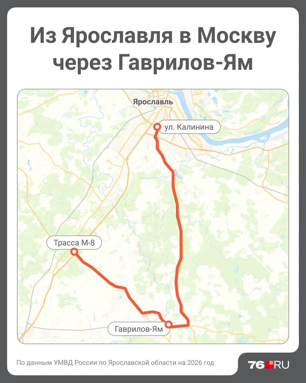 Проезд из Ярославля в Москву через Гаврилов Ям | Источник: Полина Авдошина / Городские медиа
