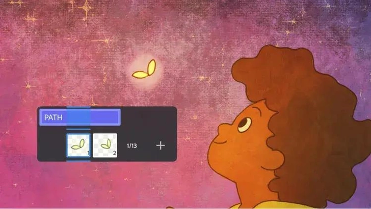 Функция оживления рисунка | Источник: Сайт Adobe Fresco