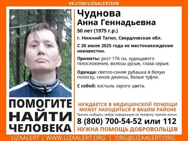 Ориентировка на поиски Анны | Источник: предоставлено поисковым отрядом «ЛизаАлерт»