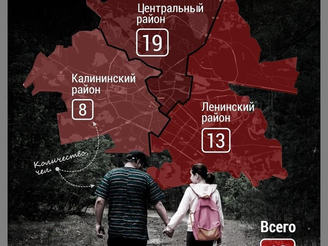 Город разделён на три части согласно количеству районных судов. | Источник: Дмитрий Гладышев / Городские медиа