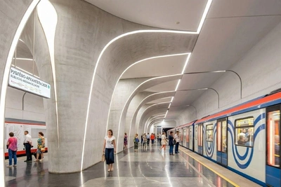 Проект станции метро Рублево-Архангельское с пещерной эстетикой