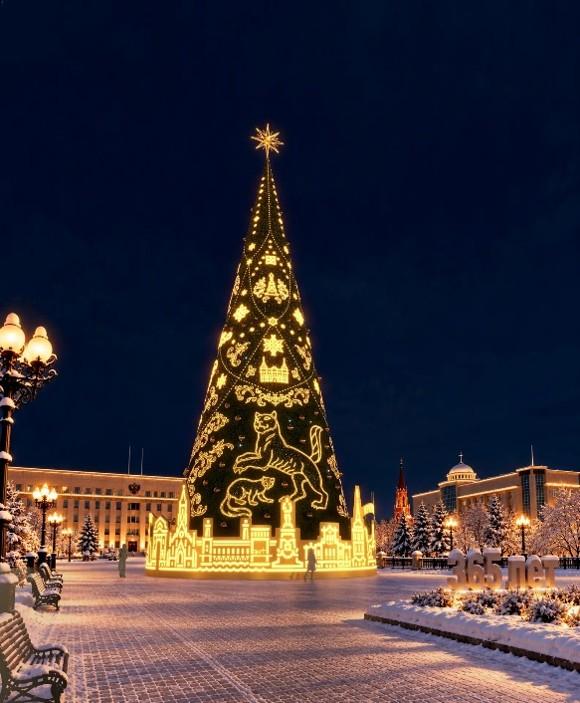 Новую 30-метровую новогоднюю елку поставят в Иркутске в ноябре