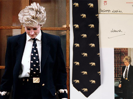 Black Tie: галстук принцессы Дианы продадут на аукционе