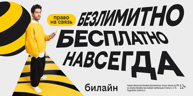 С подпиской клиент получает безлимитные звонки на номера Билайна навсегда | Источник: пресс-служба Билайна