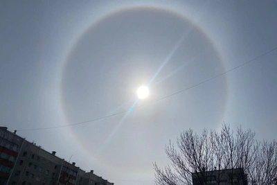 Над Челябинском наблюдали эффектное весеннее гало